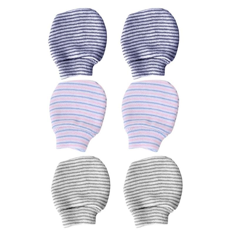 Baby Anti-Scratch Mittens | Set of 3 Pairs of Mittens