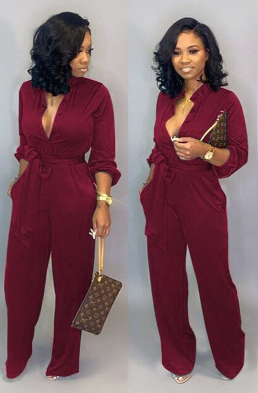 Stilvoller Jumpsuit mit langen Ärmeln - Nola