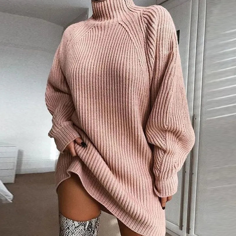 Bequemes Rollkragenkleid - Celeste