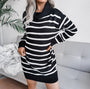 Grazia Pulloverkleid | Rollkragenkleid mit Streifendesign