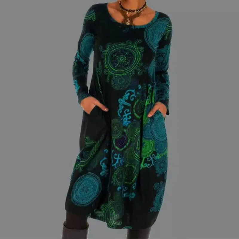 Retro Boho Kleid - Elara