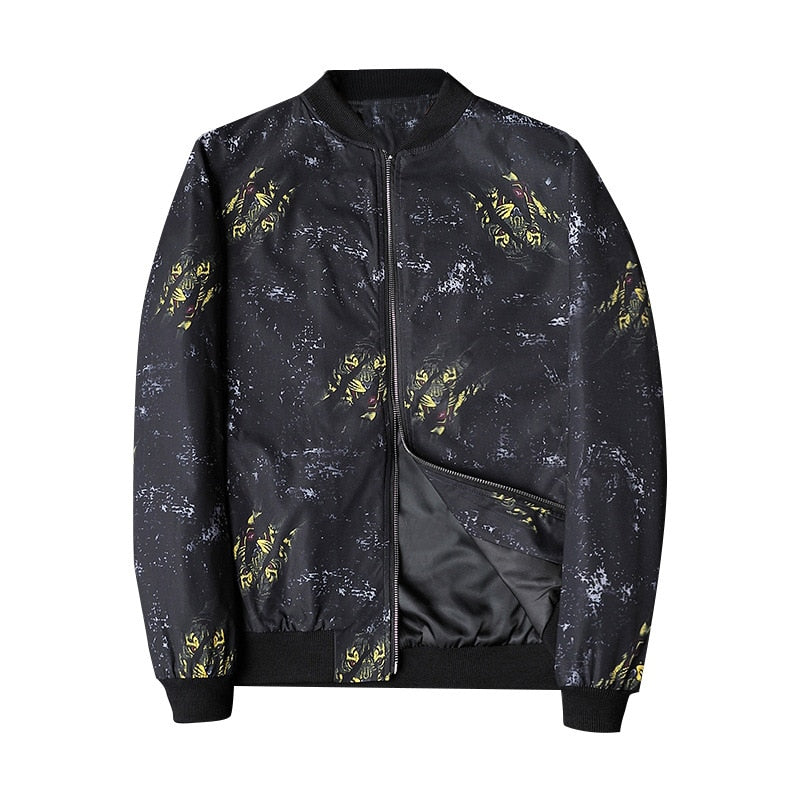 Herren Bomberjacke mit abstraktem Muster - Enzo