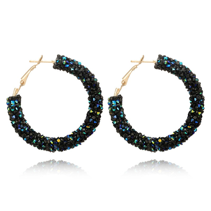 Party Earrings | Hoops with beautiful glitter