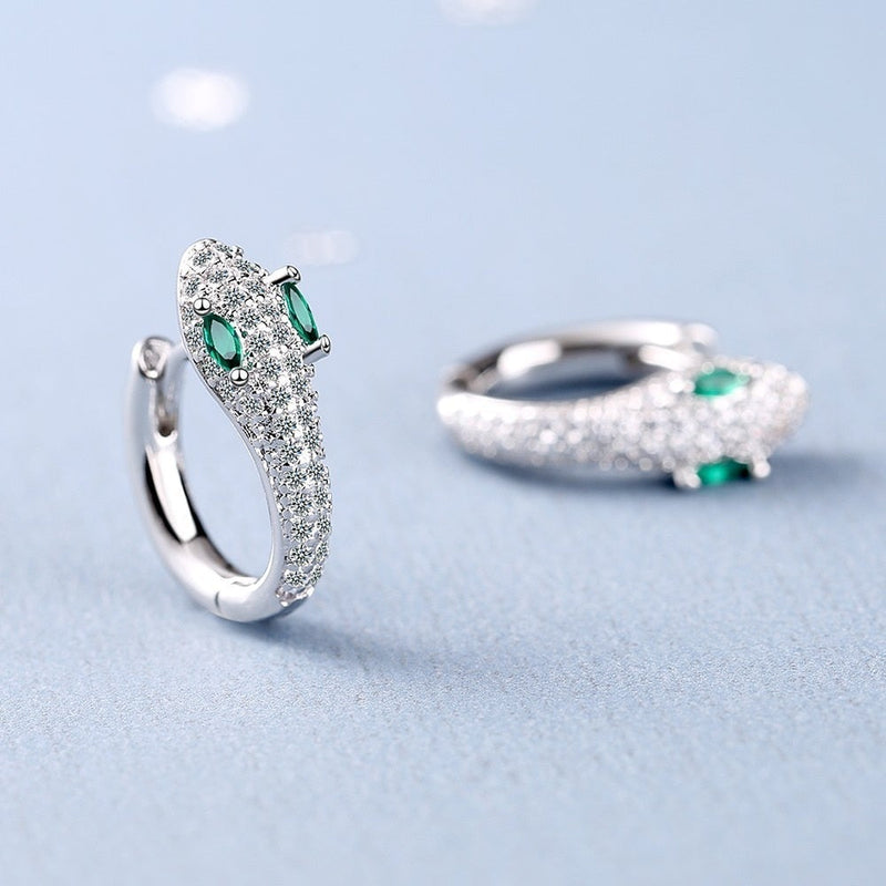 Snake Earrings made of 925 Sterling Silver - Leila