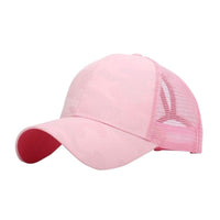 Trendige Damen-Baseballkappe mit Pferdeschwanzöffnung und Klettverschluss – Leona