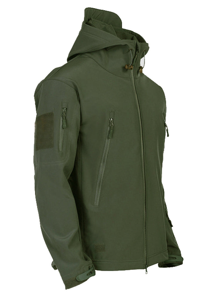 Herren Softshelljacke mit Kapuze - Titan