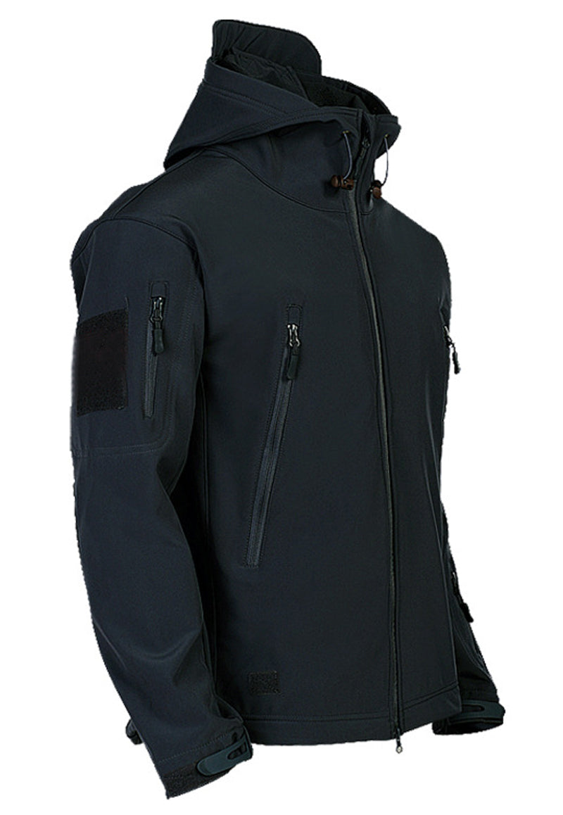 Herren Softshelljacke mit Kapuze - Titan