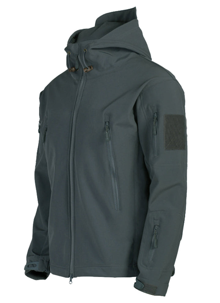 Herren Softshelljacke mit Kapuze - Titan