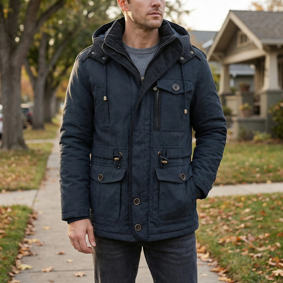 Herren-Parka Mit Kapuze Und Bündchen - Carlos