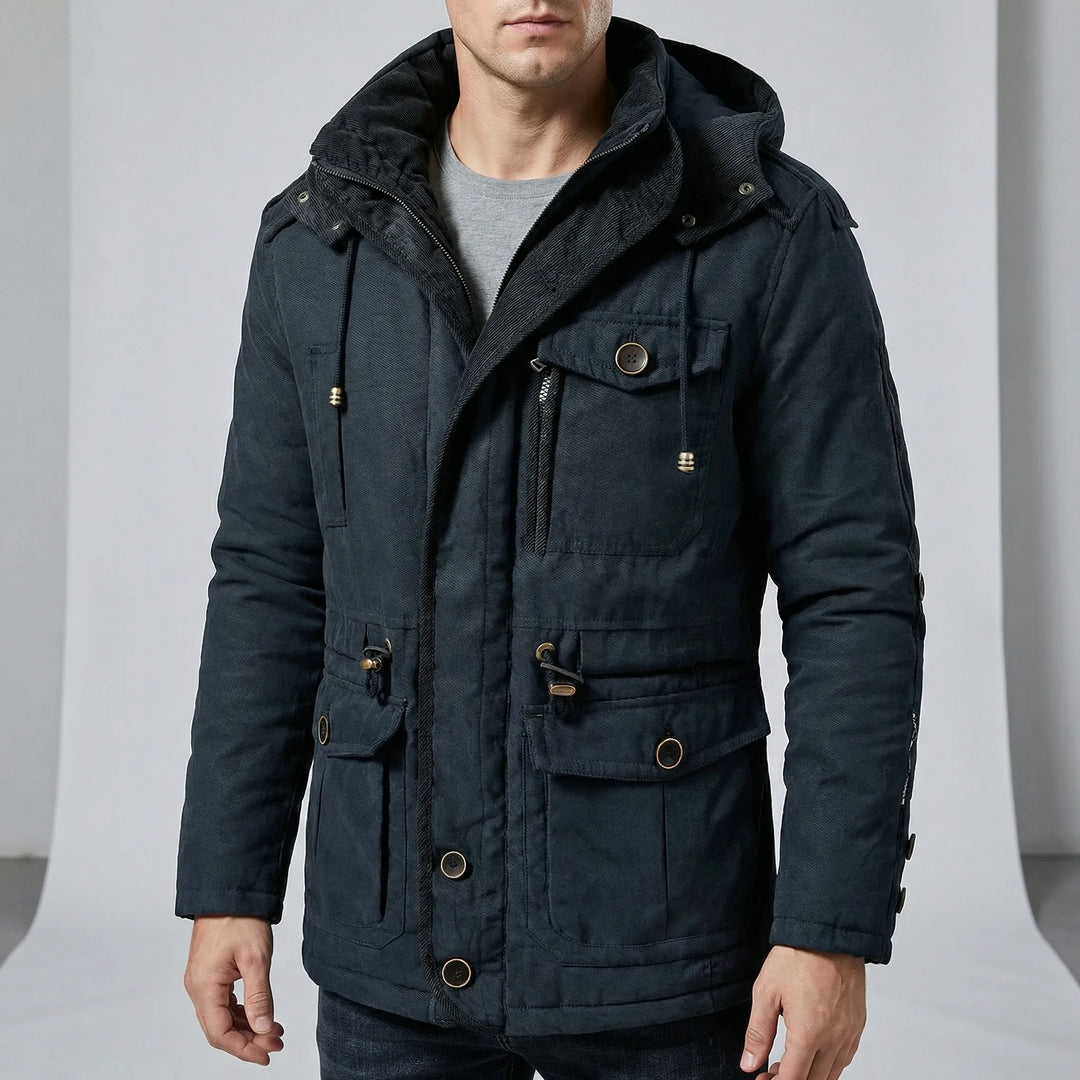 Herren-Parka Mit Kapuze Und Bündchen - Carlos