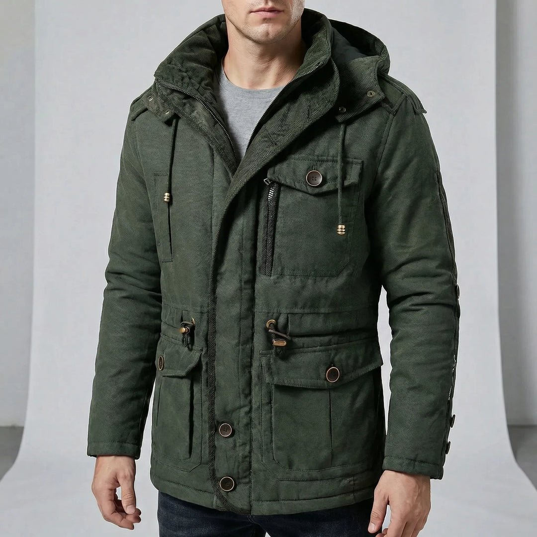 Herren-Parka Mit Kapuze Und Bündchen - Carlos