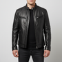 Herren Lederjacke Schlanker Schnitt - Spencer