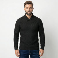Herrenpullover Mit Schalkragen Und Strickmuster - Lenny