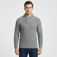 Herrenpullover Mit Schalkragen Und Strickmuster - Lenny
