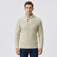 Herrenpullover Mit Schalkragen Und Strickmuster - Lenny