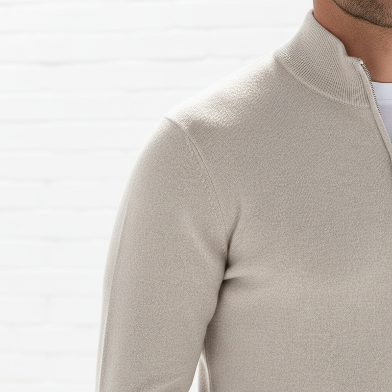 Herrenpullover Mit Reißverschluss -  Leonard