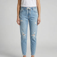 High-Waist Baggy Denim Harem Pants - Pam