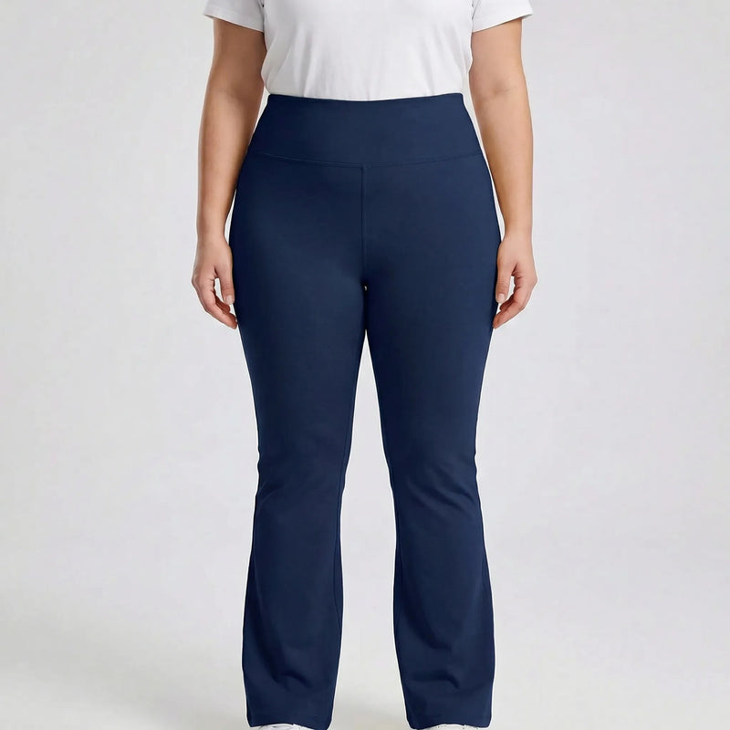 High-Waisted Flare Bootleg Plus Size Leggings - Joann