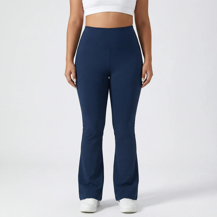 High-Waisted Flare Bootleg Plus Size Leggings - Joann