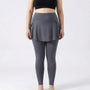 High-Waisted Skirt-Overlay Leggings - Lydia
