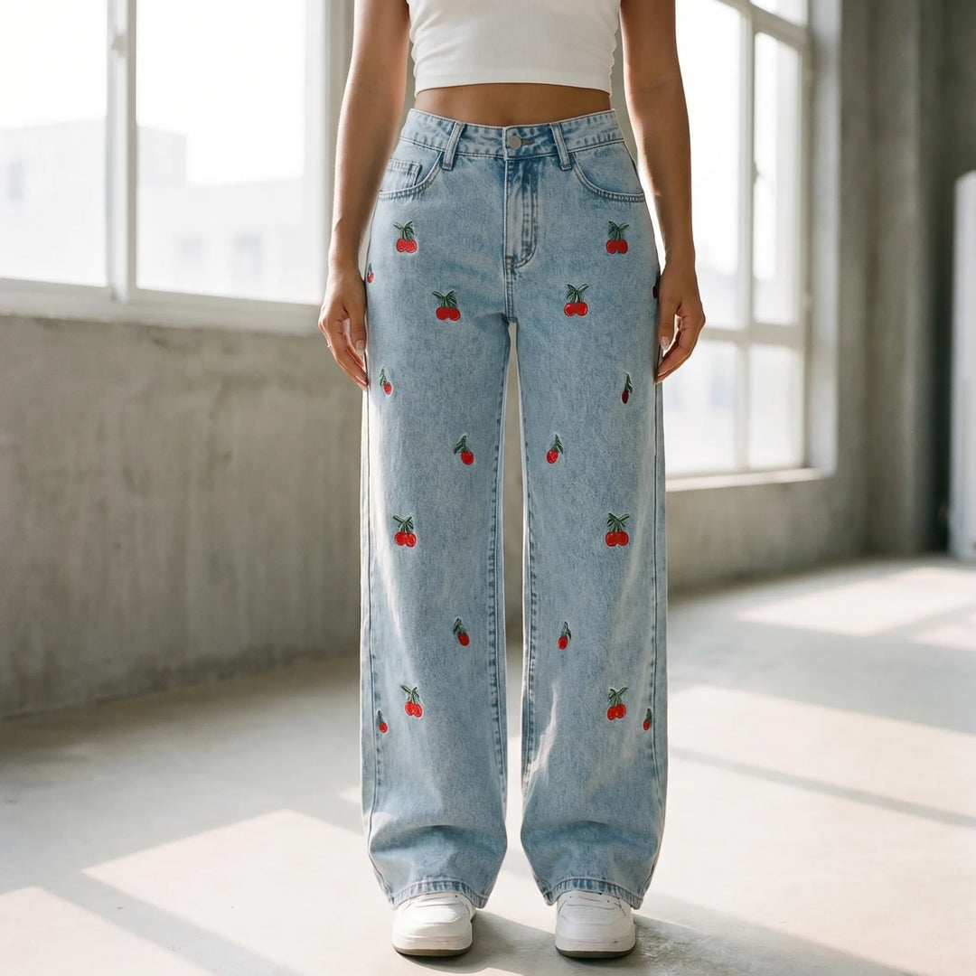 High-Waisted Wide-Leg Jeans -  Lola