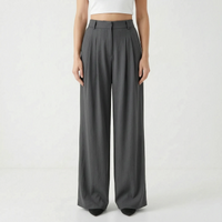 High-Waisted Wide-Leg Trousers - Flowtide