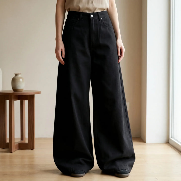 High-Waisted Wide-Leg Trousers -  Jeannie