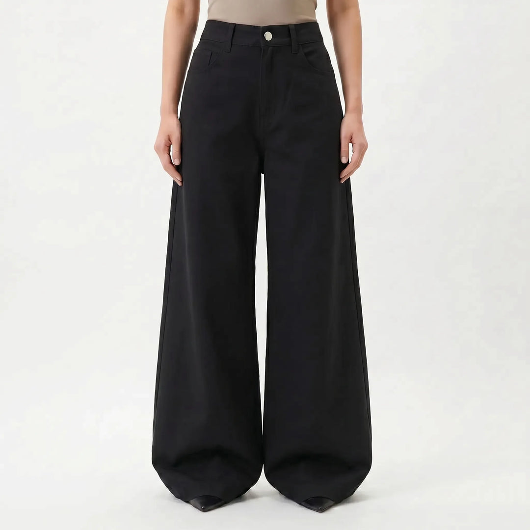 High-Waisted Wide-Leg Trousers -  Jeannie