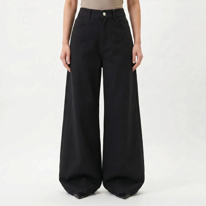High-Waisted Wide-Leg Trousers -  Jeannie
