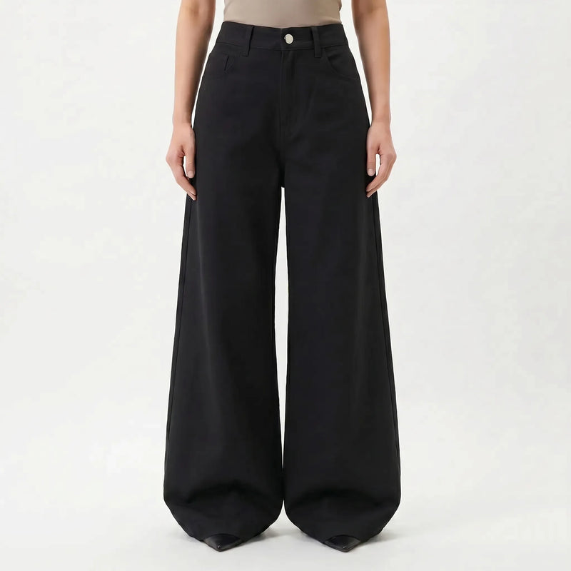 High-Waisted Wide-Leg Trousers -  Jeannie