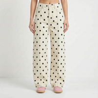 High-waist barrel broek met stippen - Shawna