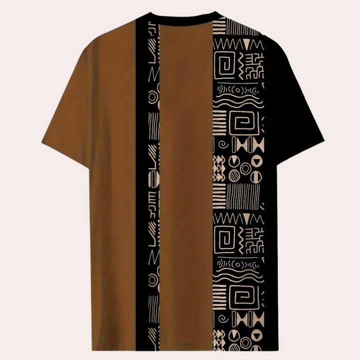 Casual T-Shirt with Color Blocks for Men - Milo