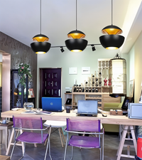 AppleGlow Pendant Light - Artistic E27 Fixture in Black & White 6