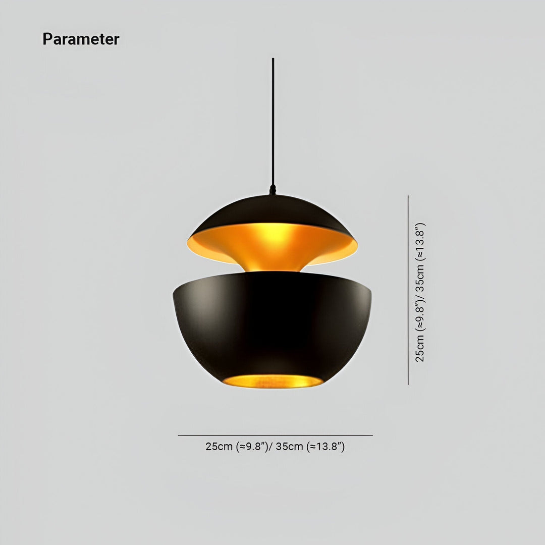 AppleGlow Pendant Light - Artistic E27 Fixture in Black & White 19