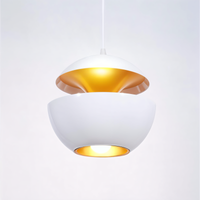 AppleGlow Pendant Light - Artistic E27 Fixture in Black & White 22
