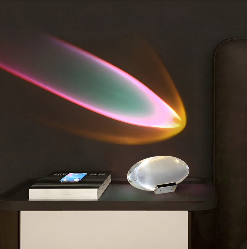 Prismatische Projektorlampe mit LED – Lunara
