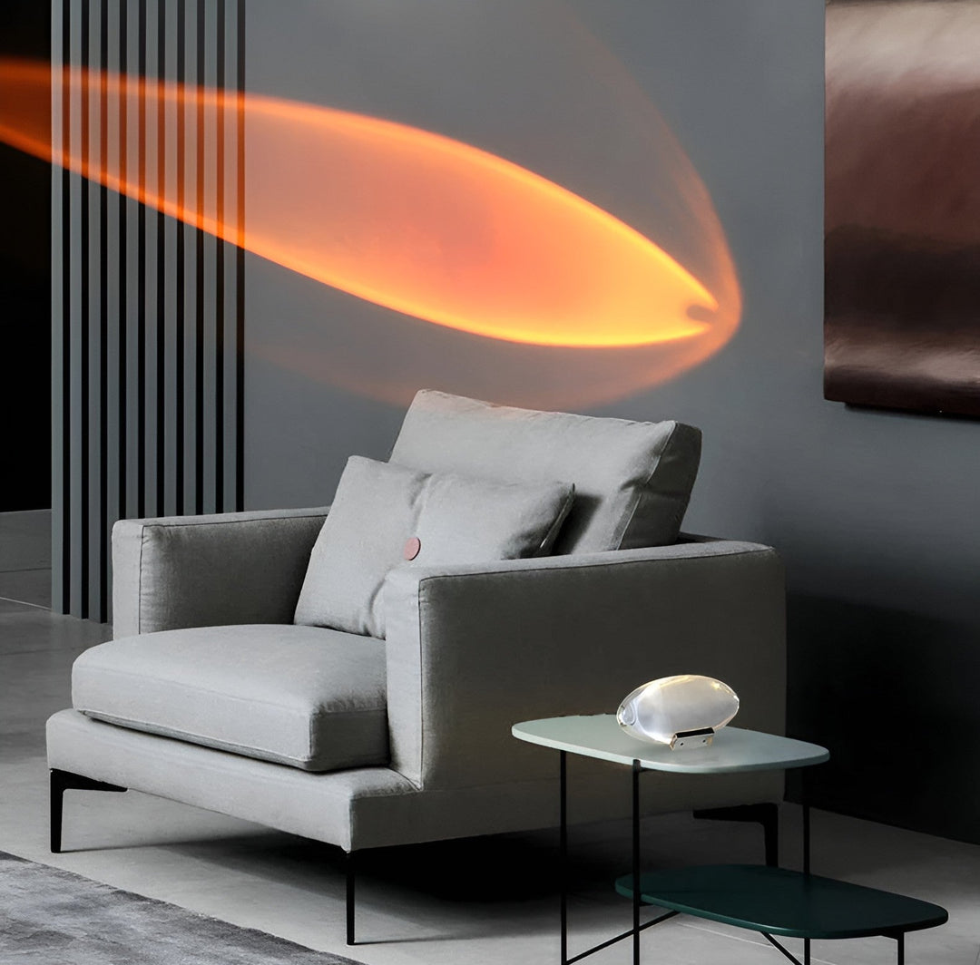 Prismatische Projektorlampe mit LED – Lunara