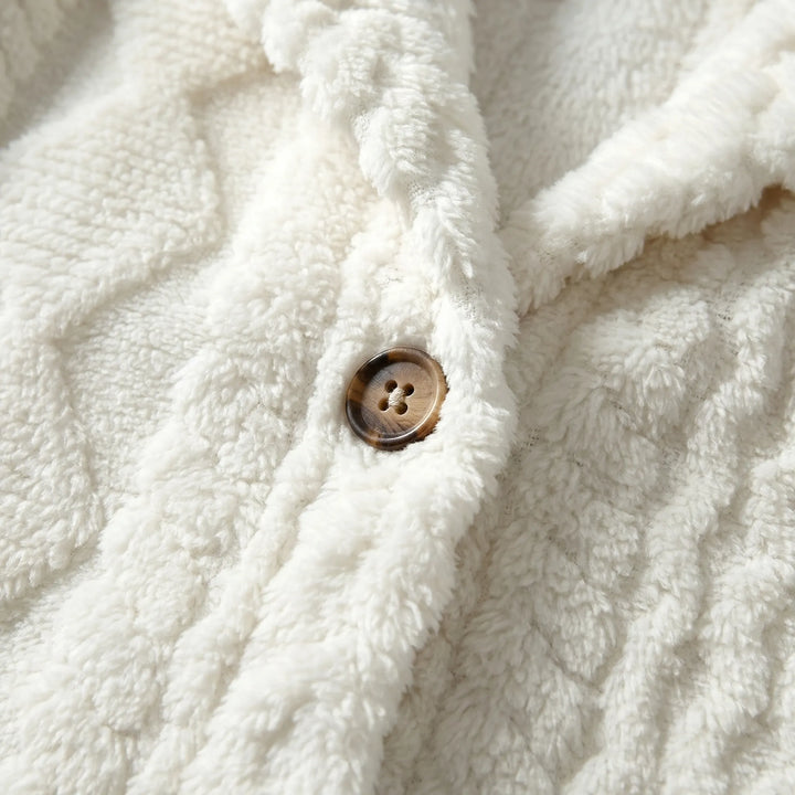 Hooded Faux Fur Button-Front Coat - Amy