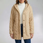 Hooded Faux Fur Button-Front Coat - Amy