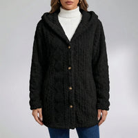 Hooded Faux Fur Button-Front Coat - Amy