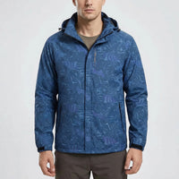 Hooded Full-Zip Windbreaker Shell Jacket -  Stormvel
