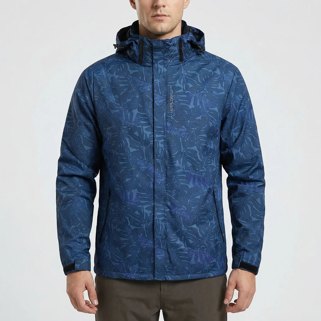 Hooded Full-Zip Windbreaker Shell Jacket -  Stormvel