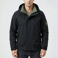 Hooded Zip-Up Softshell Windbreaker -  Ridgorn