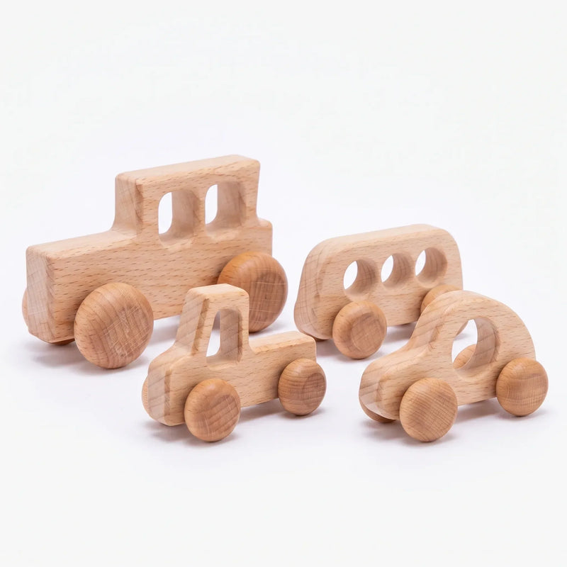 Houten Speelgoedauto Set - RolliRides
