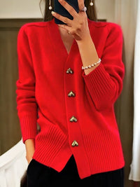 Hüftlanger Cardigan Mit Knopfleiste - Frida