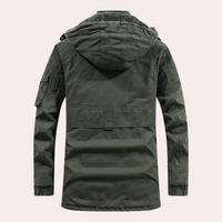 Gefütterte Herren-Winterjacke mit warmer Kapuze - Logan