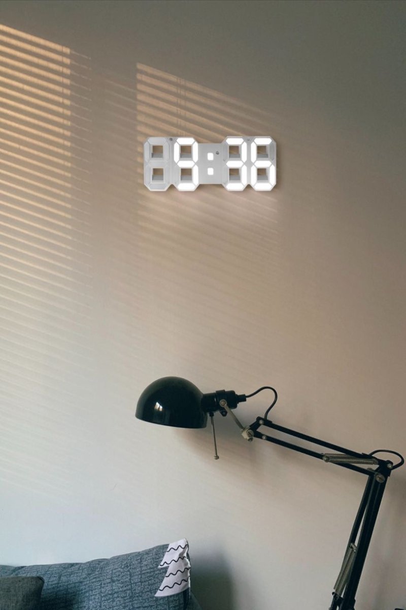 3D LED Wandklok met Dimbare Verlichting – Timora