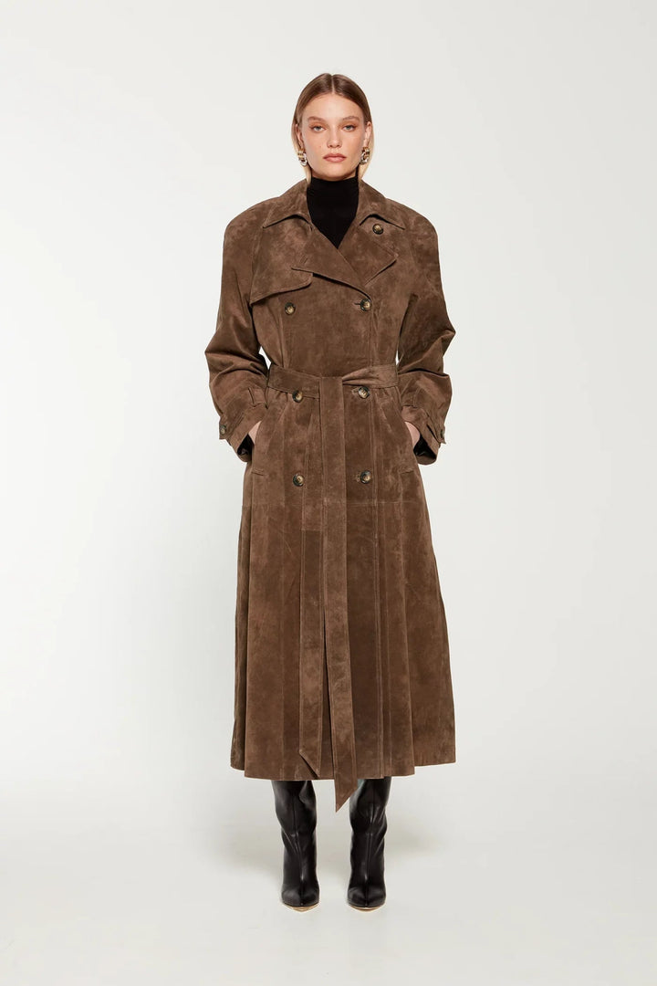Wintermantel aus Kunstwildleder für Damen - Sorina