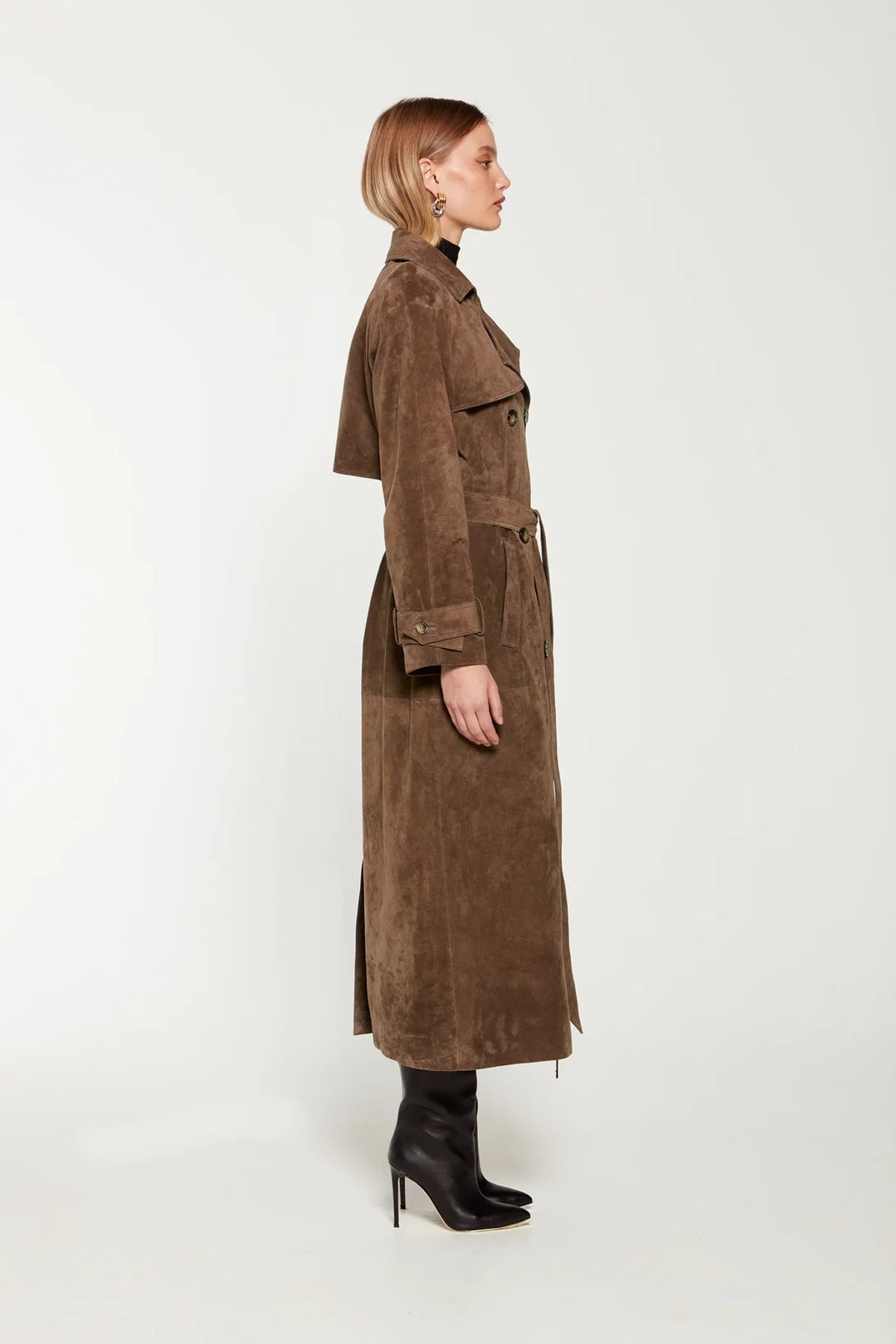 Wintermantel aus Kunstwildleder für Damen - Sorina