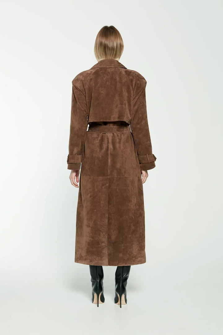Wintermantel aus Kunstwildleder für Damen - Sorina